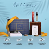 Gleevers Gift Set for Men | Gift Box pack of 2 with Spice Rum Perfume (8 ml) and Yellow Chimes Bracelet | Birthday Gift, Anniversary Gift, Valentine Gift, Secret Santa Gifts